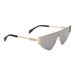 Moschino - Flat-Top Bijou Chain Sun Mask - Gold - Moschino Eyewear - Avvenice