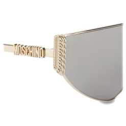 Moschino - Flat-Top Bijou Chain Sun Mask - Gold - Moschino Eyewear - Avvenice
