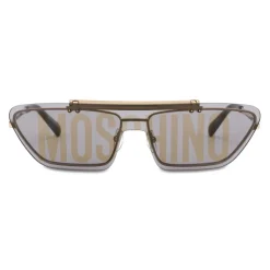 Moschino - Flip On Sunglasses with Logo - Platinum Pink - Moschino Eyewear - Avvenice