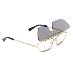 Moschino - Flip On Sunglasses with Logo - Platinum Pink - Moschino Eyewear - Avvenice