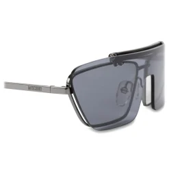Moschino - Flip On Sunglasses with Logo - Black - Moschino Eyewear - Avvenice