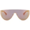 Moschino - Logo Mask Sunglasses - Gold Pink - Moschino Eyewear - Avvenice