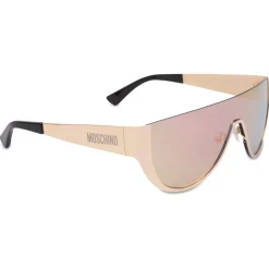 Moschino - Logo Mask Sunglasses - Gold Pink - Moschino Eyewear - Avvenice
