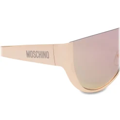 Moschino - Logo Mask Sunglasses - Gold Pink - Moschino Eyewear - Avvenice