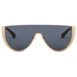 Moschino - Logo Mask Sunglasses - Gold Grey - Moschino Eyewear - Avvenice
