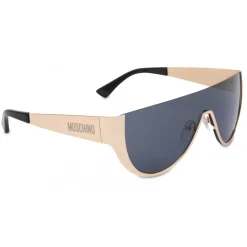 Moschino - Logo Mask Sunglasses - Gold Grey - Moschino Eyewear - Avvenice
