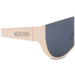 Moschino - Logo Mask Sunglasses - Gold Grey - Moschino Eyewear - Avvenice