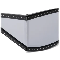 Moschino - Rectangular Sunglasses with Silver Mirrored Lenses - Black - Moschino Eyewear - Avvenice