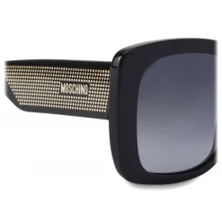 Moschino - Round Sunglasses with Mini Logo - Black - Moschino Eyewear - Avvenice