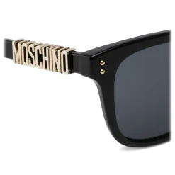 Moschino - Square Sunglasses with Lettering Logo - Black - Moschino Eyewear - Avvenice
