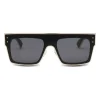 Moschino - Square Sunglasses with Gold Profiles - Black - Moschino Eyewear - Avvenice