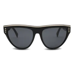 Moschino - Sunglasses with Lettering Logo - Black - Moschino Eyewear - Avvenice