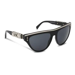 Moschino - Sunglasses with Lettering Logo - Black - Moschino Eyewear - Avvenice