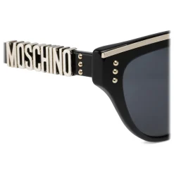 Moschino - Sunglasses with Lettering Logo - Black - Moschino Eyewear - Avvenice