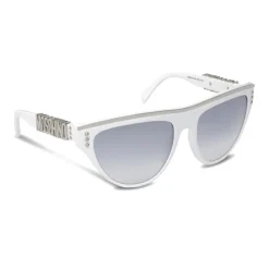 Moschino - Sunglasses with Lettering Logo - White - Moschino Eyewear - Avvenice