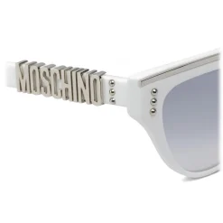 Moschino - Sunglasses with Lettering Logo - White - Moschino Eyewear - Avvenice