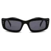 Moschino - Sunglasses with Micro Studs Detail - Black - Moschino Eyewear - Avvenice