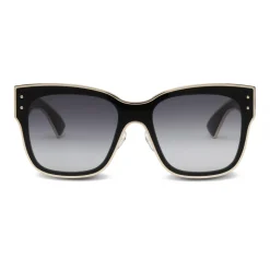 Moschino - Sunglasses with Gold Profiles - Black - Moschino Eyewear - Avvenice