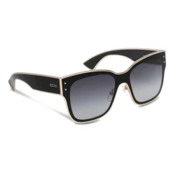 Moschino - Sunglasses with Gold Profiles - Black - Moschino Eyewear - Avvenice