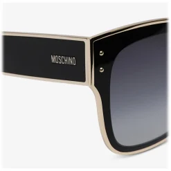 Moschino - Sunglasses with Gold Profiles - Black - Moschino Eyewear - Avvenice