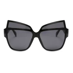 Moschino - Sunglasses with Metal Logo - Black - Moschino Eyewear - Avvenice