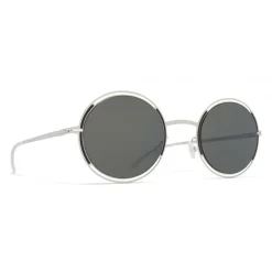 Mykita - Giselle - Oval Metal Sunglasses - Silver Black - New Collection - Mykita Eyewear - Avvenice