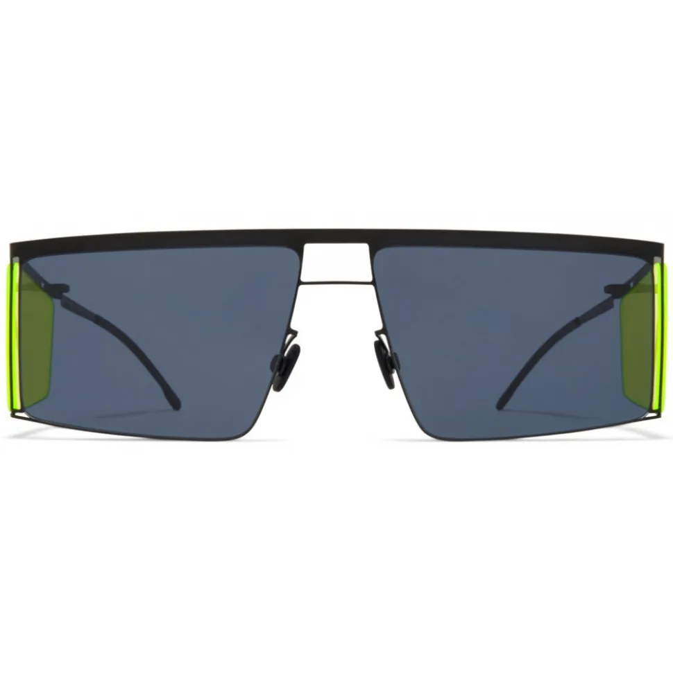 Mykita - HL001 - Mykita & Helmut Lang - Black Yellow Dark Grey - Metal Collection - Sunglasses - Mykita Eyewear - Avvenice