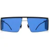Mykita - HL001 - Mykita & Helmut Lang - Black Dark Grey Blue - Metal Collection - Sunglasses - Mykita Eyewear - Avvenice