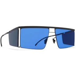 Mykita - HL001 - Mykita & Helmut Lang - Black Dark Grey Blue - Metal Collection - Sunglasses - Mykita Eyewear - Avvenice