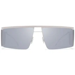 Mykita - HL001 - Mykita & Helmut Lang - Silver Grey - Metal Collection - Sunglasses - Mykita Eyewear - Avvenice