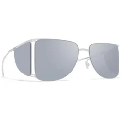 Mykita - HL002 - Mykita & Helmut Lang - White Silver - Metal Collection - Sunglasses - Mykita Eyewear - Avvenice
