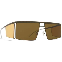 Mykita - HL001 - Mykita & Helmut Lang - Green Yellow Brown - Metal Collection - Sunglasses - Mykita Eyewear - Avvenice