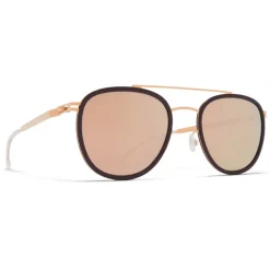 Mykita - Hops - Mykita Mylon - Ebony Brown Champagne Gold - Metal Collection - Sunglasses - Mykita Eyewear - Avvenice