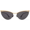 Mykita - Mizuho - Lessrim - Gold Black Dark Grey - Metal Collection - Sunglasses - Mykita Eyewear - Avvenice