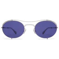 Mykita - MMCRAFT002 - Mykita & Maison Margiela - Silver Graphite Indigo - Metal Collection - Sunglasses - Mykita Eyewear - Avvenice