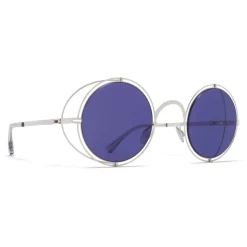 Mykita - MMCRAFT001 - Mykita & Maison Margiela - Silver Indigo - Metal Collection - Sunglasses - Mykita Eyewear - Avvenice