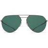 Mykita - MMESSE027 - Mykita & Maison Margiela - Matte Brown Dark Green - Metal Collection - Sunglasses - Mykita Eyewear - Avvenice