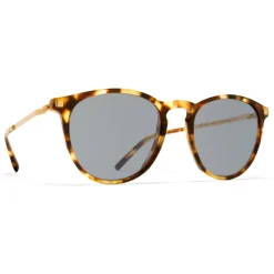 Mykita - Nukka - Lite - Cocoa Gold Dark Blue - Acetate Collection - Sunglasses - Mykita Eyewear - Avvenice