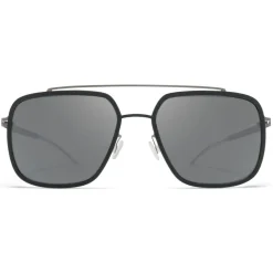 Mykita - Reed - Mykita Mylon - Grey Shiny Graphite Silver - Metal Collection - Sunglasses - Mykita Eyewear - Avvenice