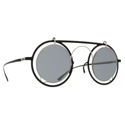 Mykita - Siru - Mykita & Damir Doma - Silver Black Dark Grey - Metal Collection - Sunglasses - Mykita Eyewear - Avvenice