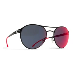 Mykita - Sparrow - Mykita First - Black Scarlet Flash - Metal Collection - Sunglasses - Mykita Eyewear - Avvenice