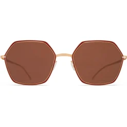 Mykita - Tilla - Decades - Champagne Gold Cranberry - Metal Collection - Sunglasses - Mykita Eyewear - Avvenice