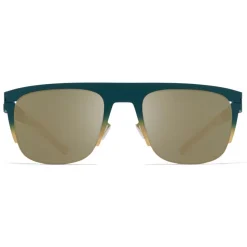 Mykita - Total - Mykita & Bernhard Willhelm - Emerald Gold White Fir - Metal Collection - Sunglasses - Mykita Eyewear - Avvenice