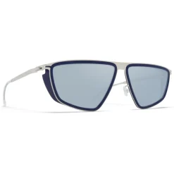 Mykita - Tribe - Mykita Mylon - Navy Blue Silver - Mylon Collection - Sunglasses - Mykita Eyewear - Avvenice