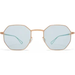 Mykita - Walsh - Mykita & Bernhard Willhelm - Champagne Gold Green - Metal Collection - Sunglasses - Mykita Eyewear - Avvenice