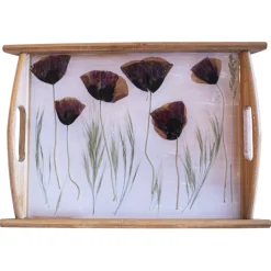 Natusi - Resin Art - Artisan Tray with Natural Flowers - Handmade - Furnishings - Home - Avvenice