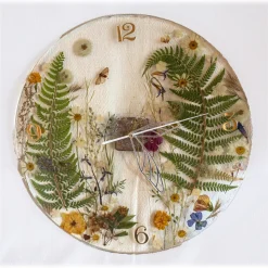 Natusi - Resin Art - Artisan Clock with Natural Flowers - Handmade - Furnishings - Home - Avvenice