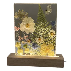 Natusi - Resin Art - Desire - Artisan Lamp with Natural Flowers - Handmade - Furnishings - Home - Avvenice