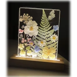 Natusi - Resin Art - Desire - Artisan Lamp with Natural Flowers - Handmade - Furnishings - Home - Avvenice