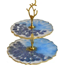 Natusi - Resin Art - Epoque - Artisan Fruit Stand with Natural Flowers - Handmade - Furnishings - Home - Avvenice